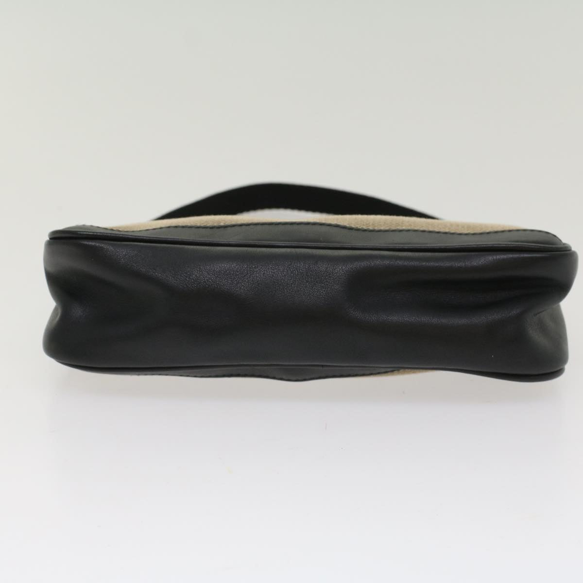GUCCI Accessory Pouch Canvas Leather Black ki3186