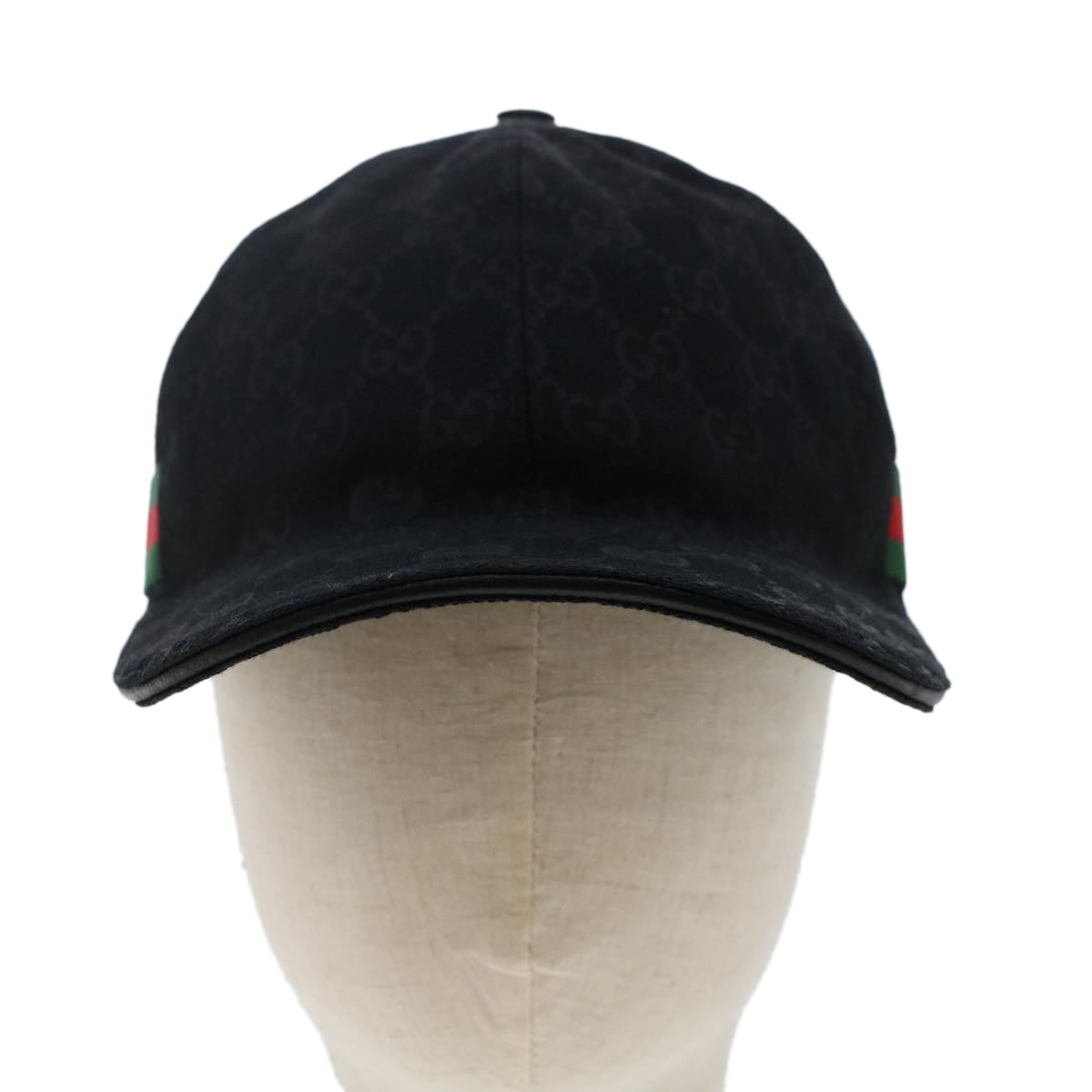 GUCCI GG Canvas Web Sherry Line Cap L Black Red Green 200035 ki3199