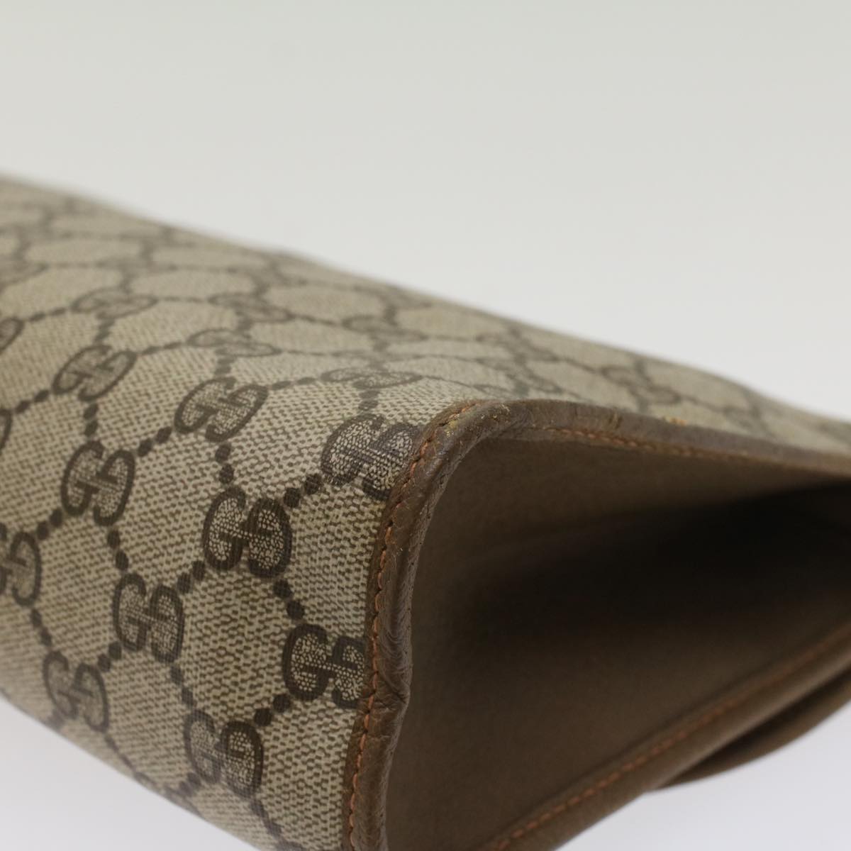 GUCCI GG Canvas Web Sherry Line Clutch Bag Beige Red Green 89.01.031 ki3202