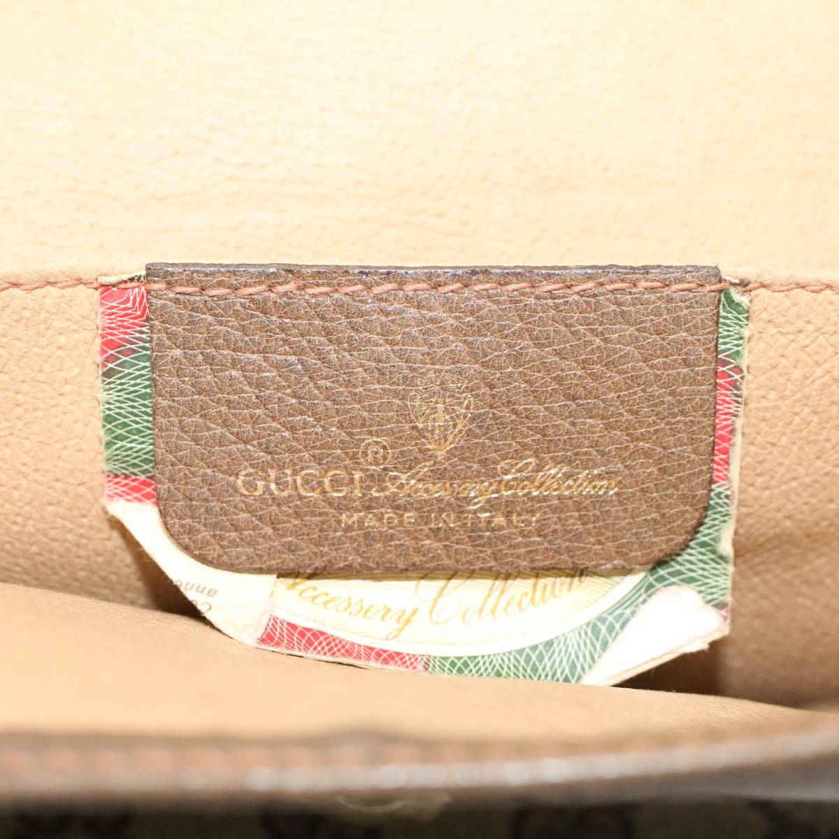 GUCCI GG Canvas Web Sherry Line Clutch Bag Beige Red Green 89.01.031 ki3202