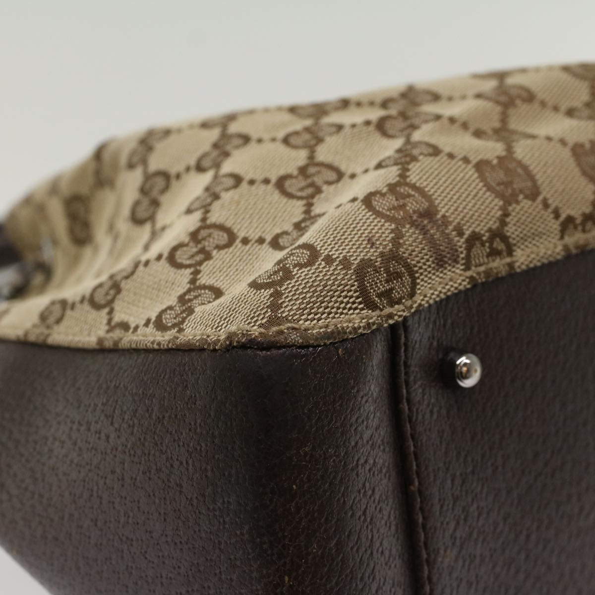 GUCCI GG Canvas Hand Bag Beige 115007 ki3212