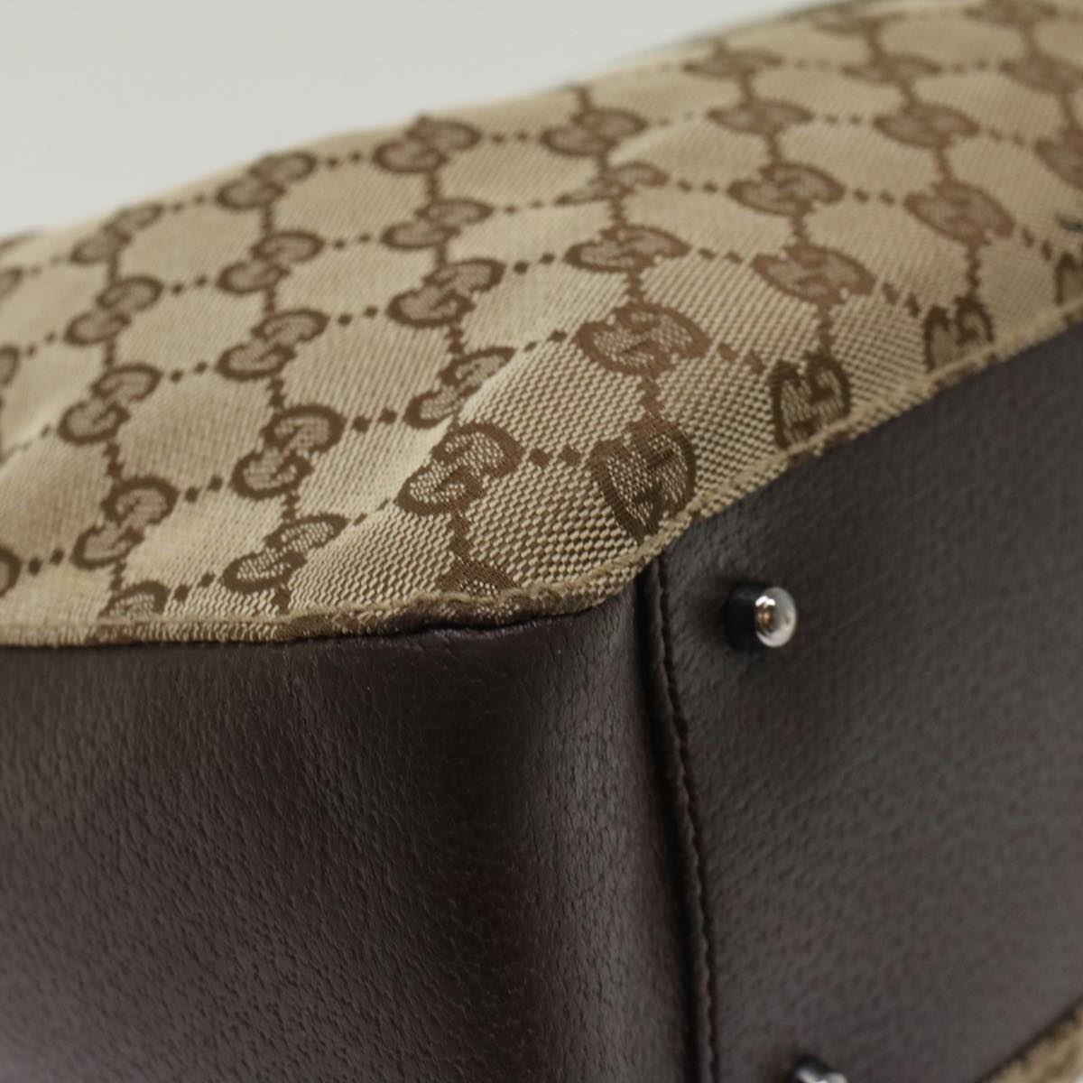 GUCCI GG Canvas Hand Bag Beige 115007 ki3212