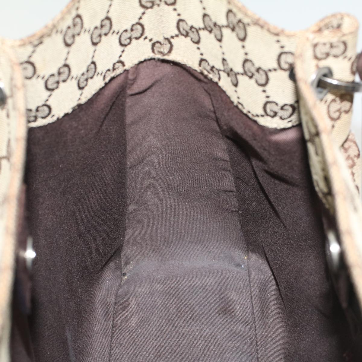 GUCCI GG Canvas Hand Bag Beige 115007 ki3212