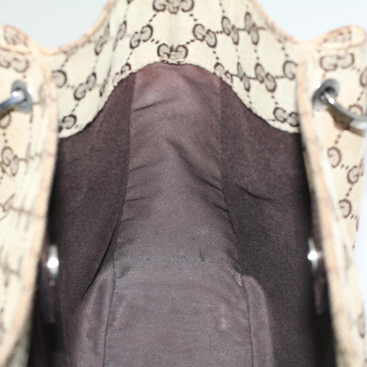 GUCCI GG Canvas Hand Bag Beige 115007 ki3212