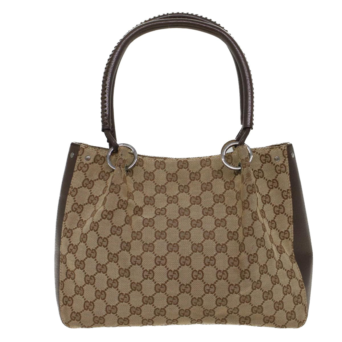 GUCCI GG Canvas Hand Bag Beige 115007 ki3212