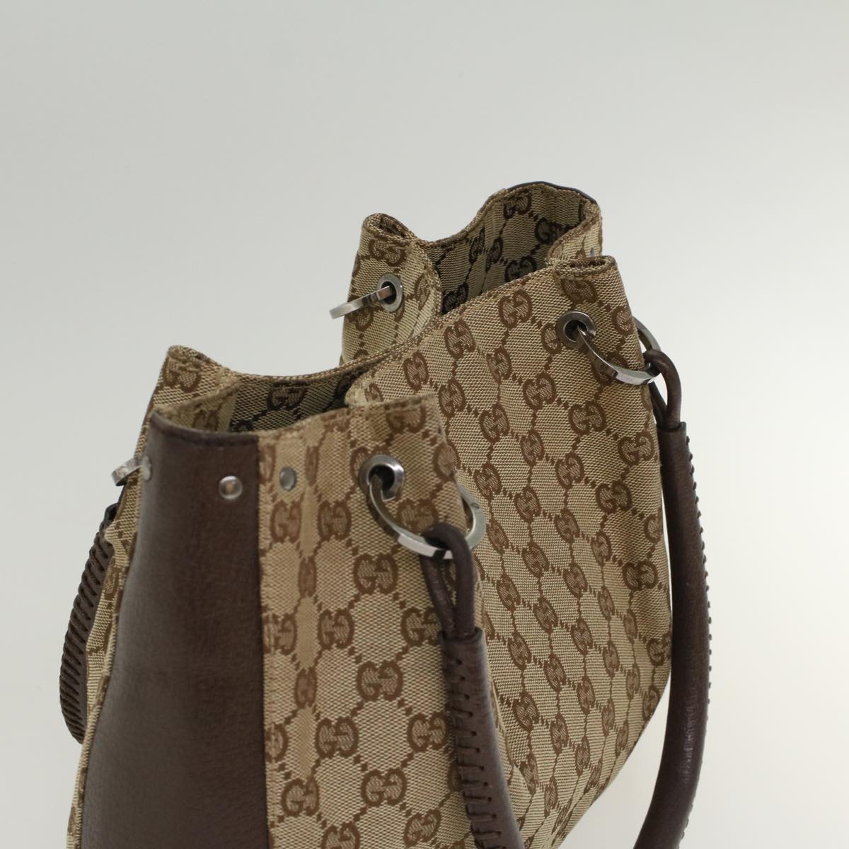 GUCCI GG Canvas Hand Bag Beige 115007 ki3212