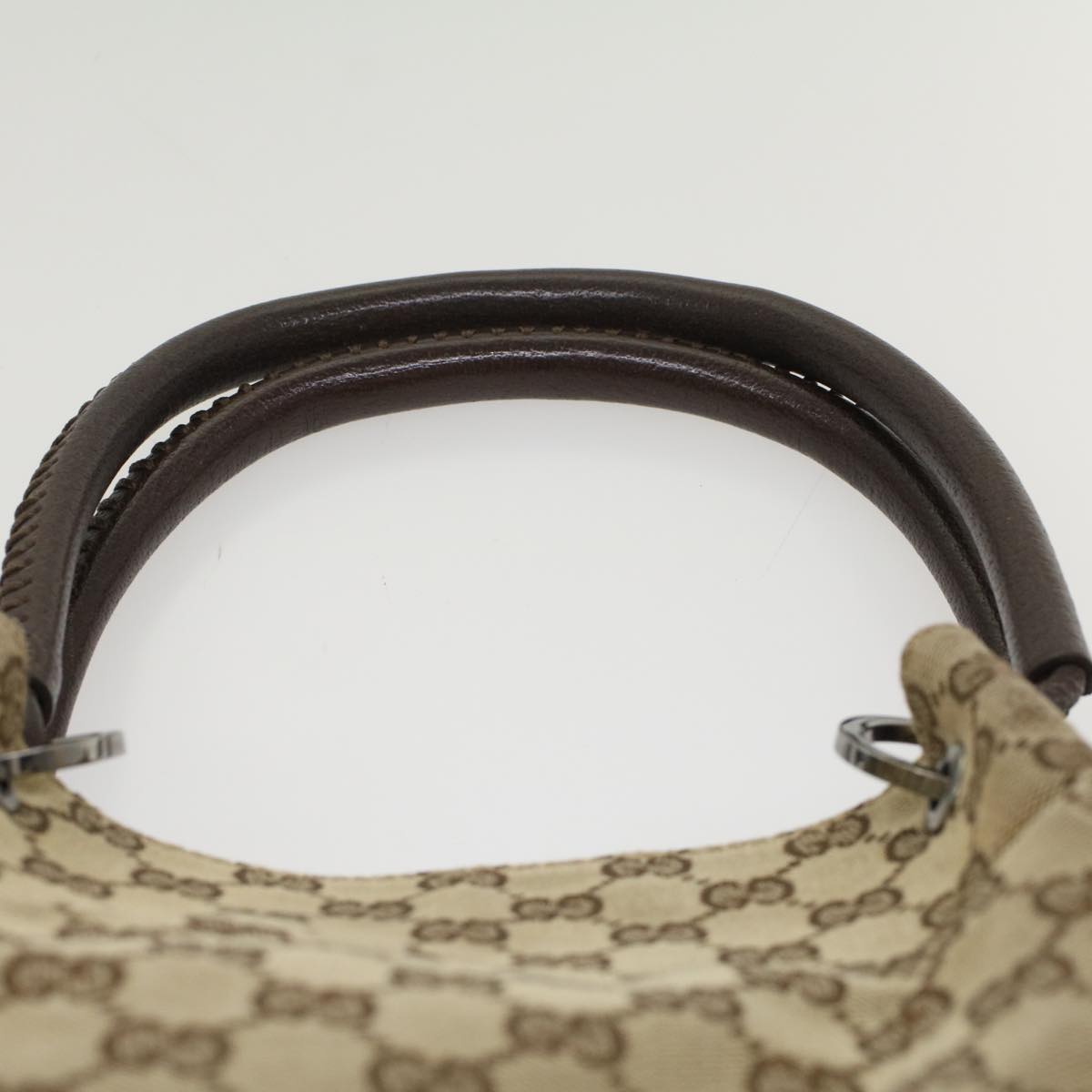 GUCCI GG Canvas Hand Bag Beige 115007 ki3212