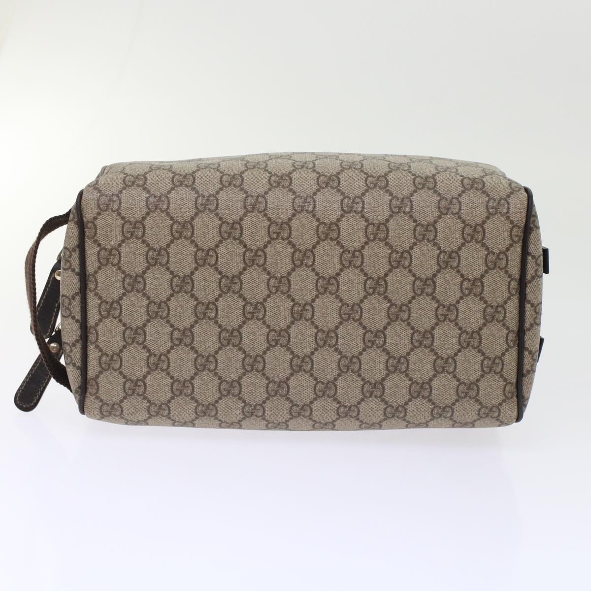 GUCCI GG Canvas Clutch Bag PVC Leather Beige 211125 ki3227