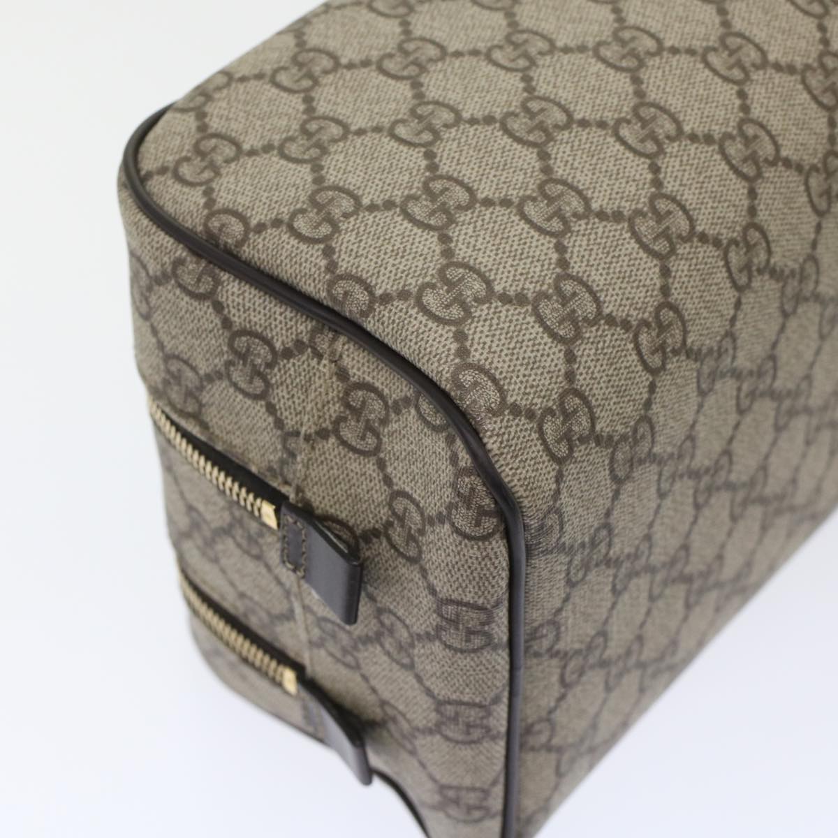 GUCCI GG Canvas Clutch Bag PVC Leather Beige 211125 ki3227