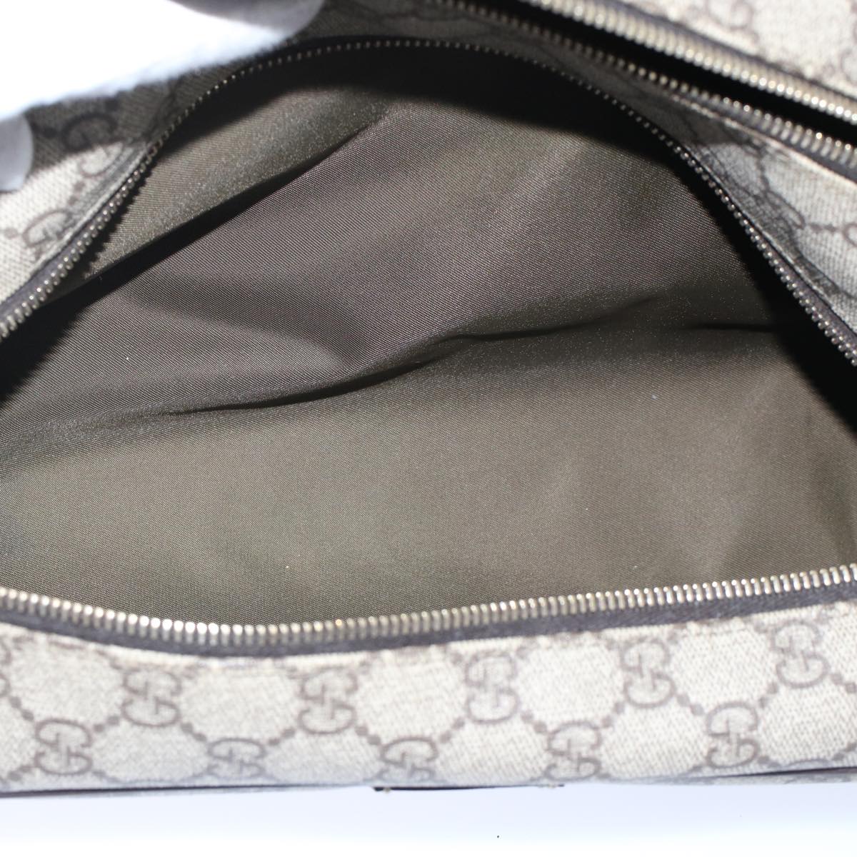 GUCCI GG Canvas Clutch Bag PVC Leather Beige 211125 ki3227