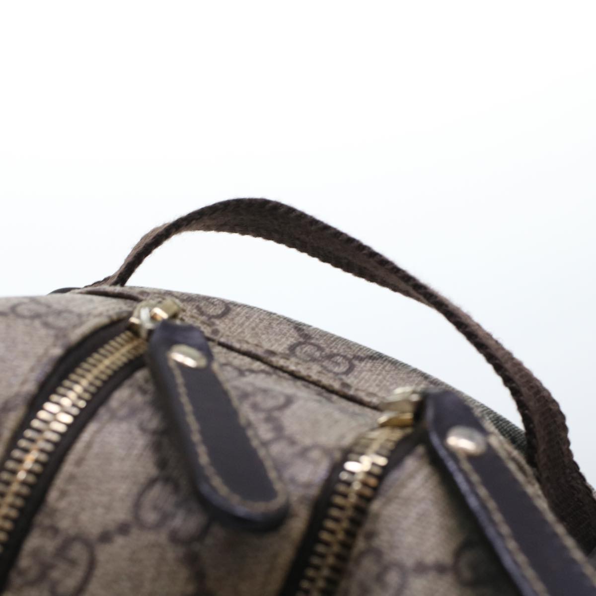 GUCCI GG Canvas Clutch Bag PVC Leather Beige 211125 ki3227
