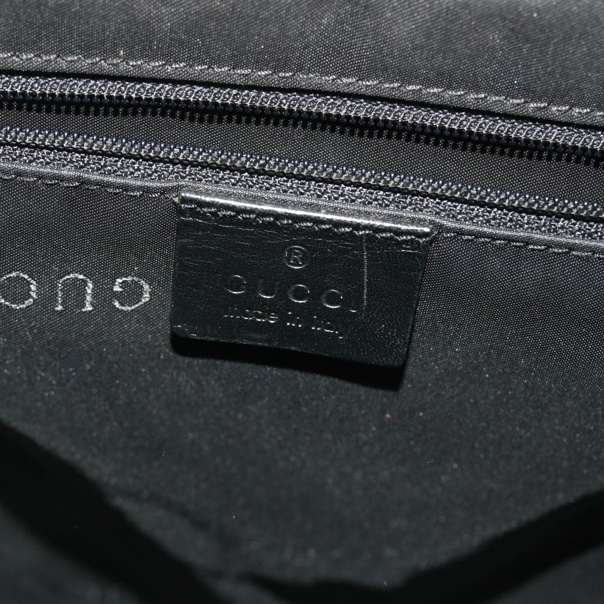 GUCCI GG Canvas Jackie Hand Bag Leather Black 002.1064 3444 ki3239