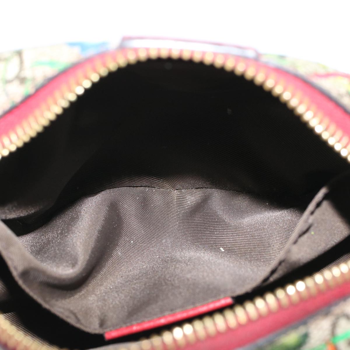 GUCCI GG Canvas Floral Pouch PVC Leather Beige Pink ki3268