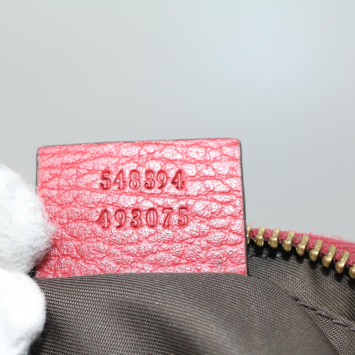 GUCCI GG Canvas Floral Pouch PVC Leather Beige Pink ki3268