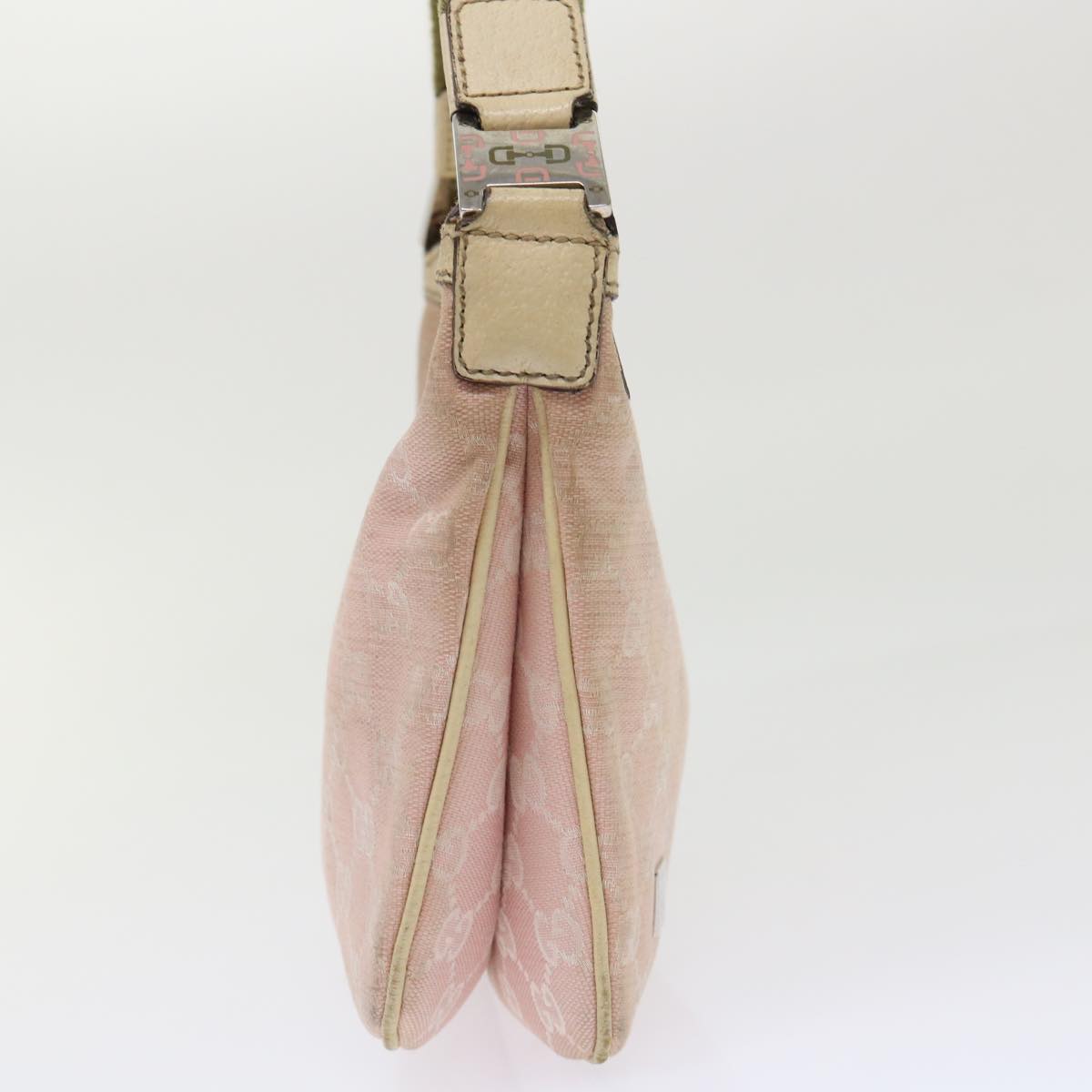 GUCCI GG Canvas Sherry Line Shoulder Bag Pink Khaki 145812 ki3283