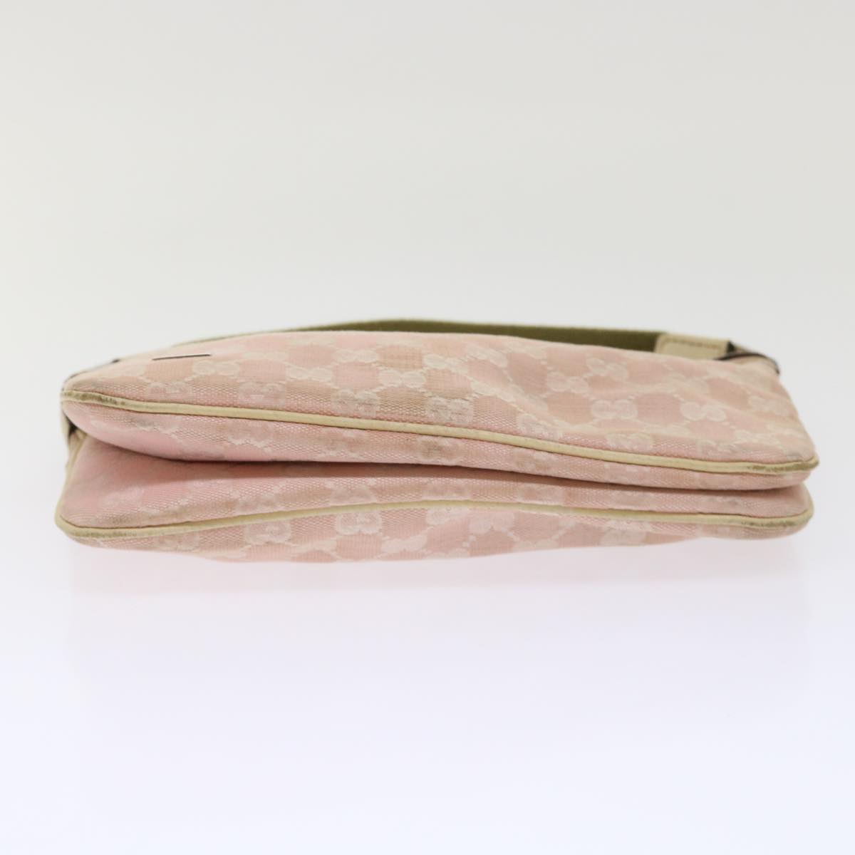 GUCCI GG Canvas Sherry Line Shoulder Bag Pink Khaki 145812 ki3283
