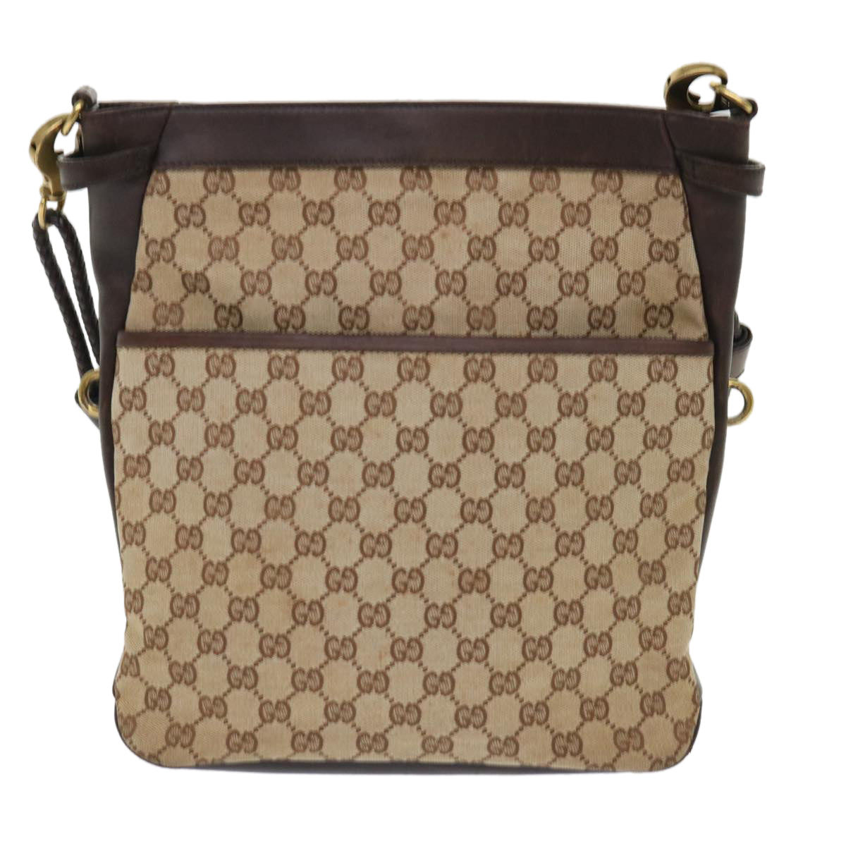 GUCCI GG Canvas Shoulder Bag Beige 109097 ki3288