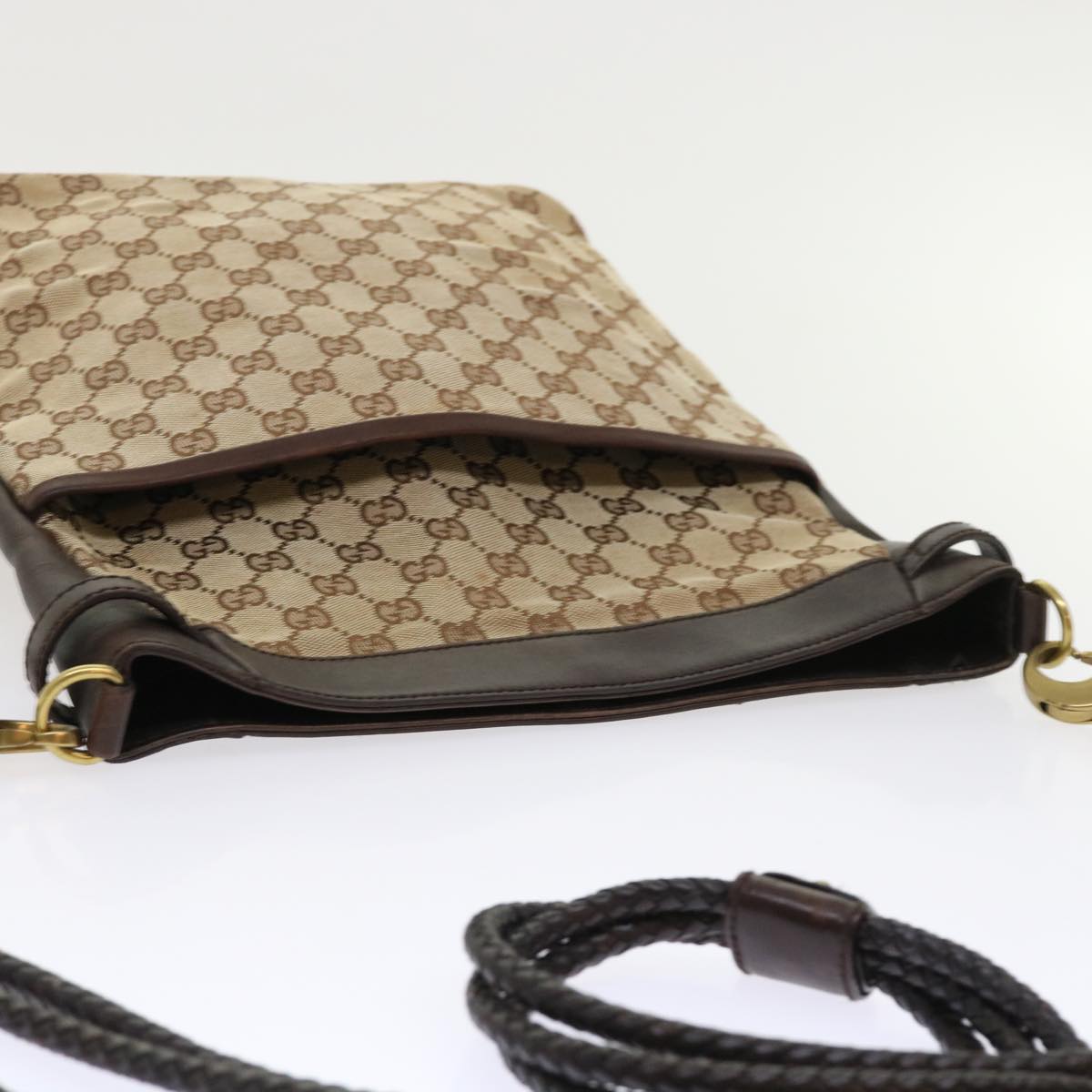 GUCCI GG Canvas Shoulder Bag Beige 109097 ki3288