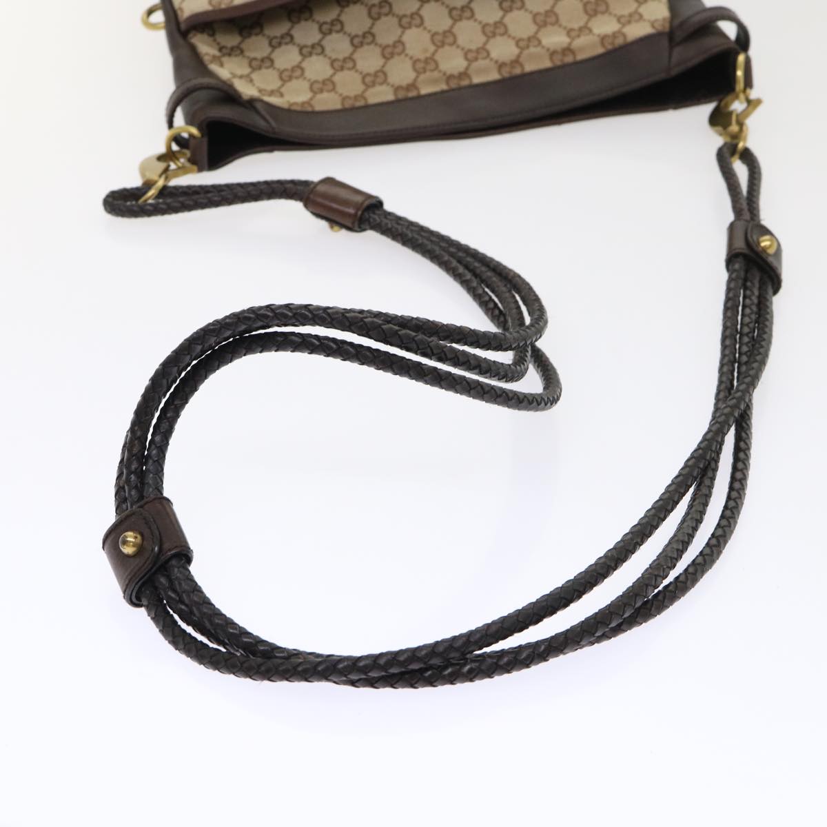 GUCCI GG Canvas Shoulder Bag Beige 109097 ki3288