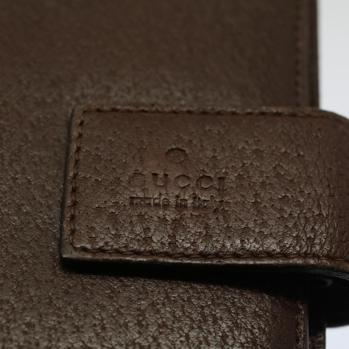 GUCCI Day Planner Cover Leather Brown ki3292