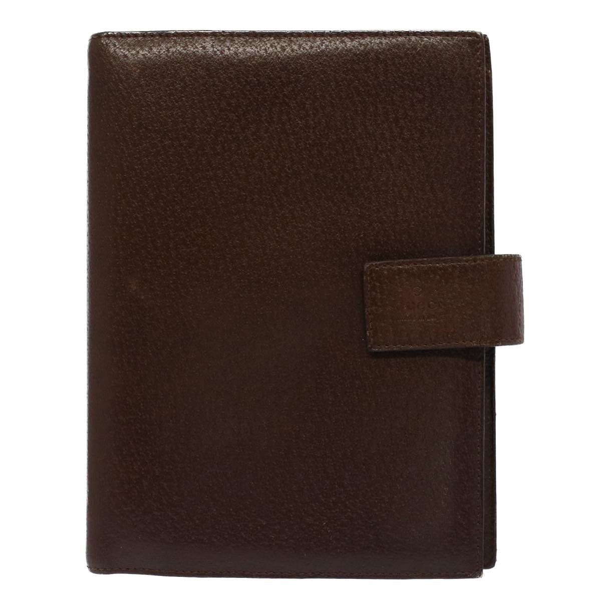 GUCCI Day Planner Cover Leather Brown ki3292