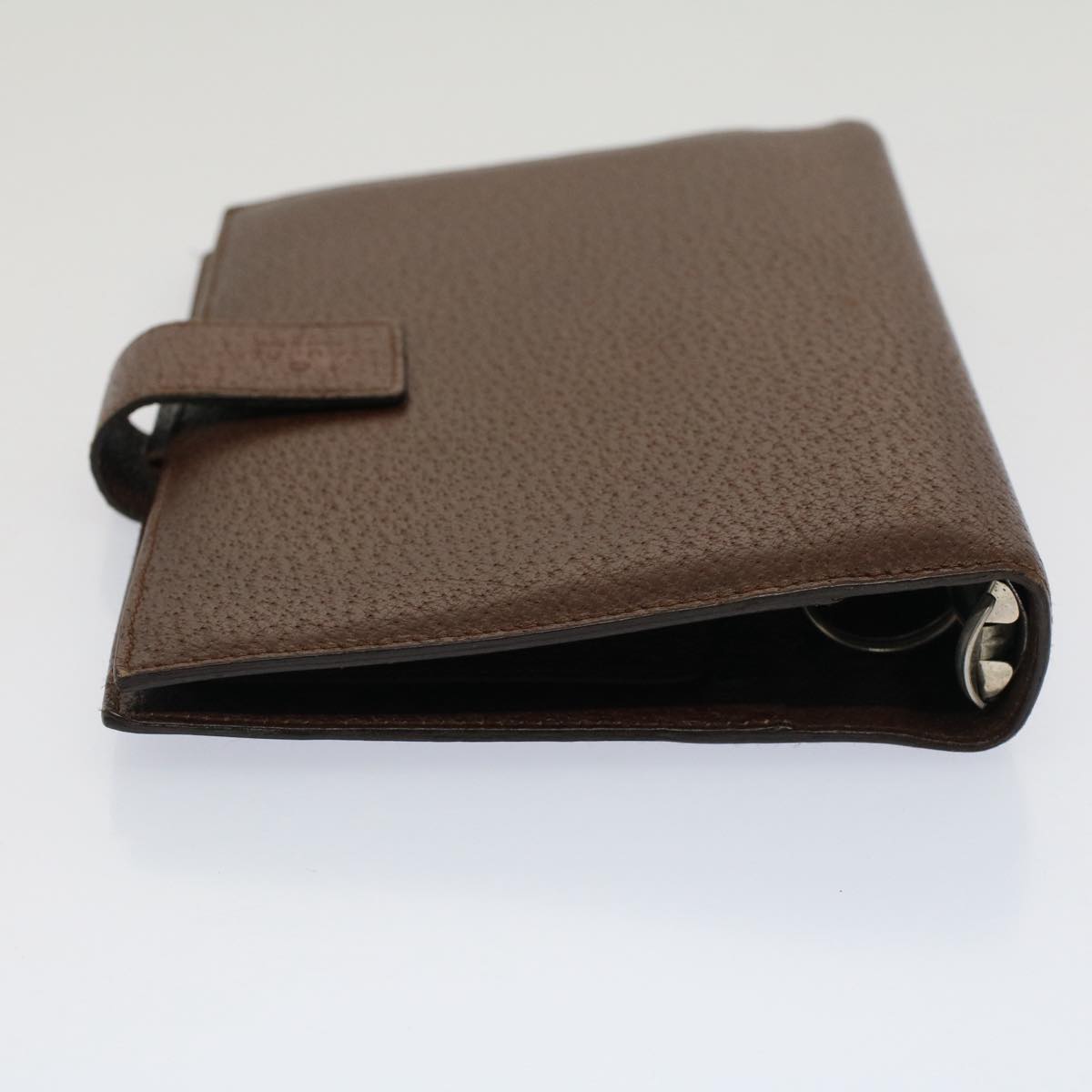 GUCCI Day Planner Cover Leather Brown ki3292