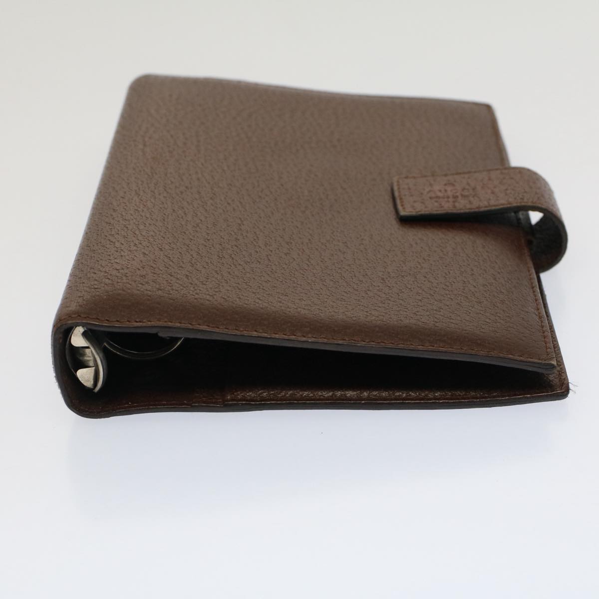 GUCCI Day Planner Cover Leather Brown ki3292