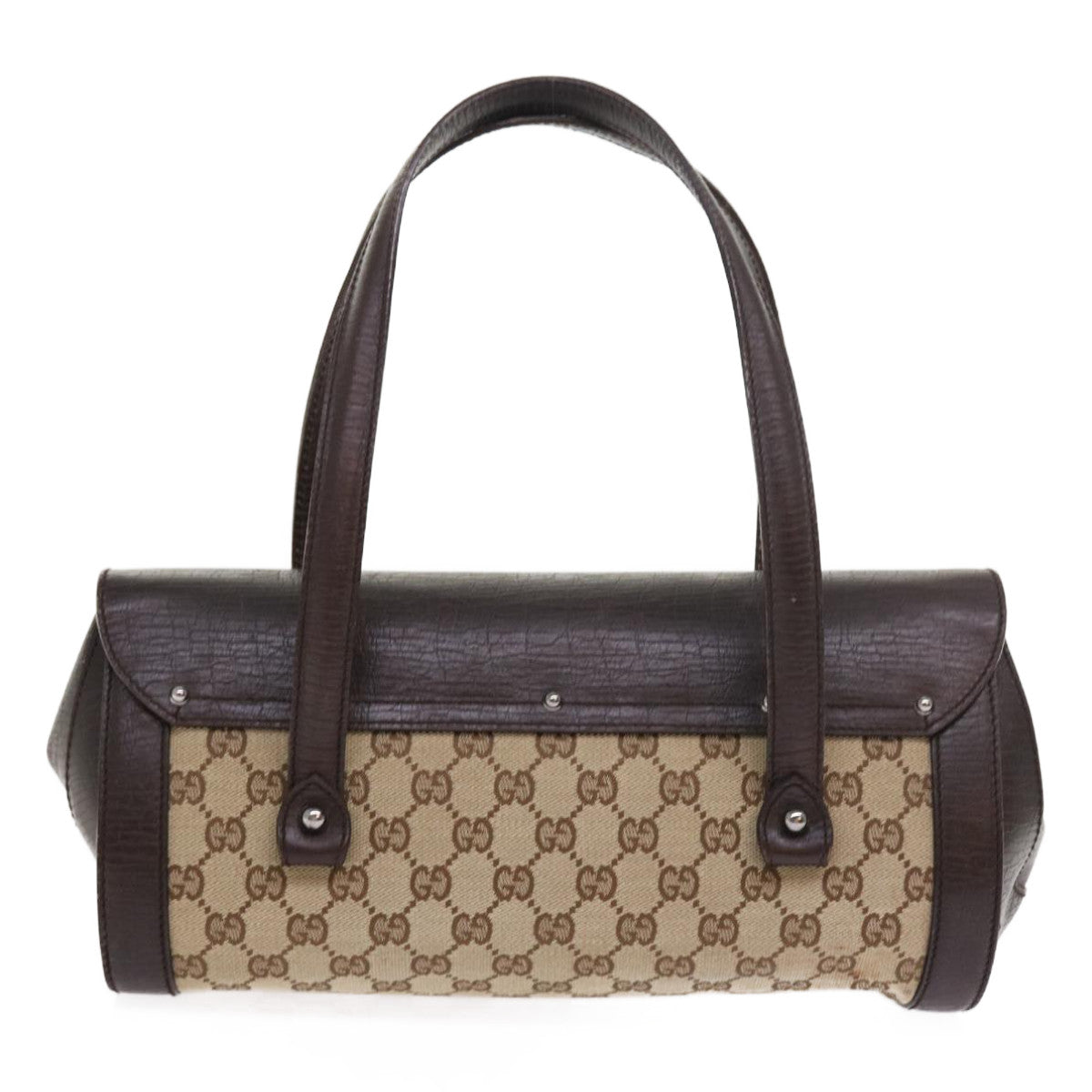 GUCCI GG Canvas Bamboo Hand Bag Beige 111713 ki3323
