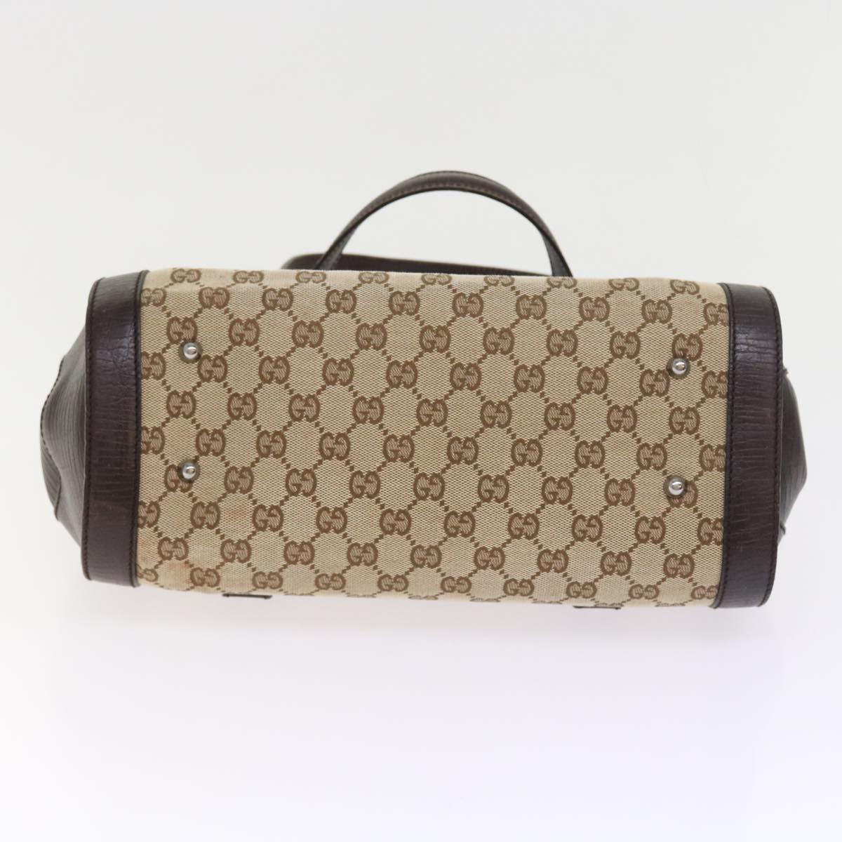 GUCCI GG Canvas Bamboo Hand Bag Beige 111713 ki3323