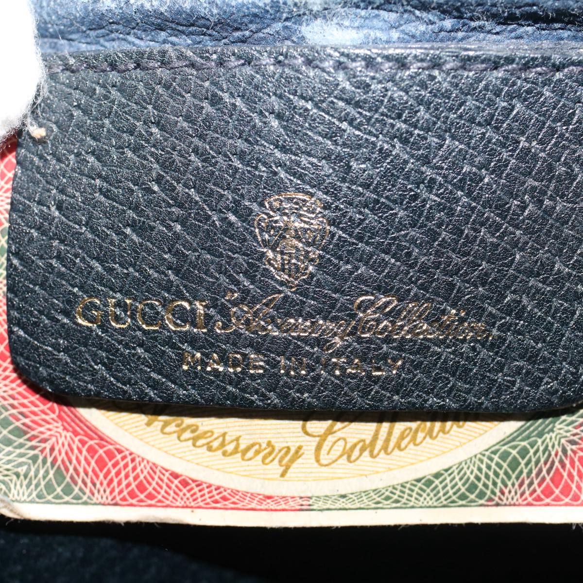 GUCCI GG Canvas Sherry Line Shoulder Bag PVC Leather Gray Navy Red ki3325