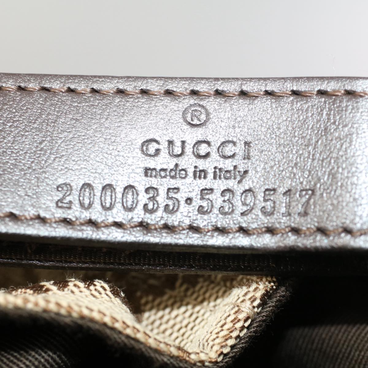 GUCCI GG Canvas Web Sherry Line Baseball Cap M Beige Green 200035 ki3339