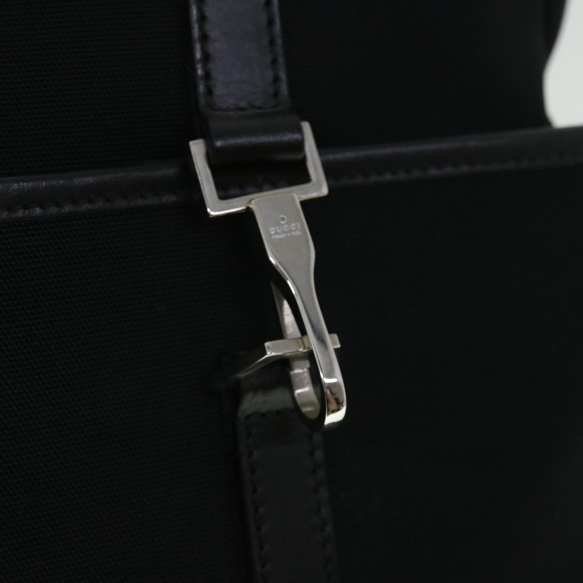 GUCCI Jackie Tote Bag Nylon Black 90427 ki3383