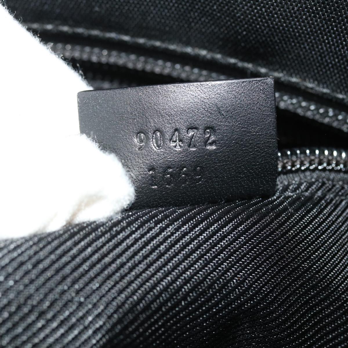GUCCI Jackie Tote Bag Nylon Black 90427 ki3383