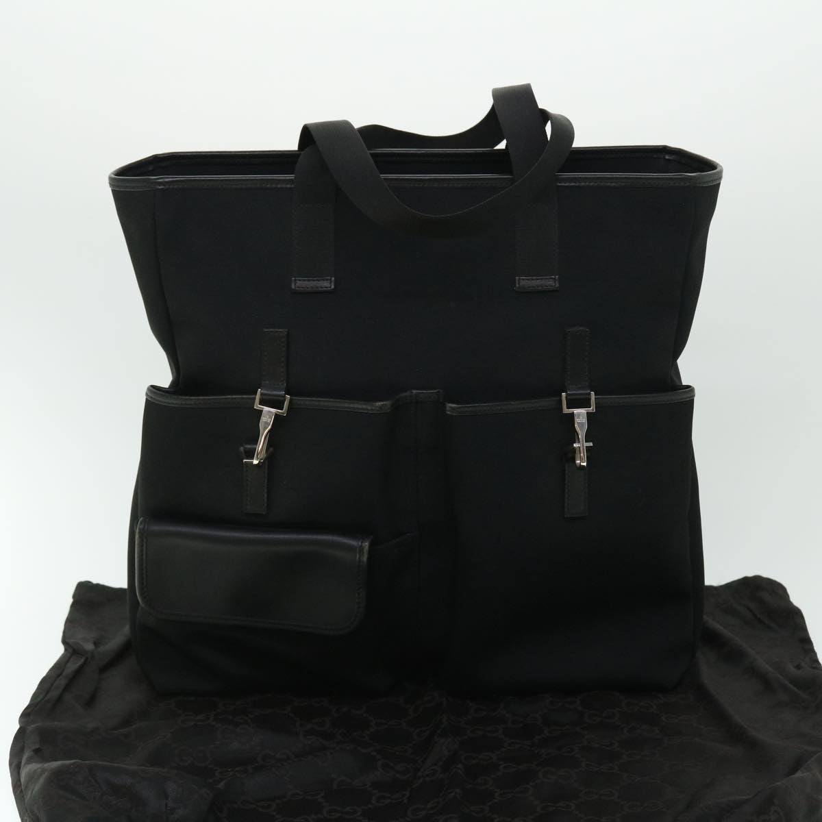 GUCCI Jackie Tote Bag Nylon Black 90427 ki3383