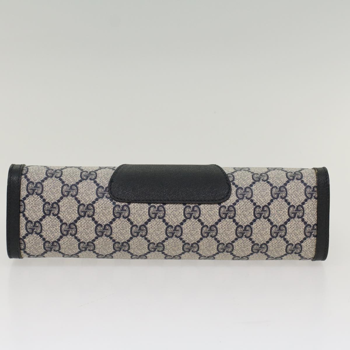 GUCCI GG Canvas Sherry Line Clutch Bag PVC Leather Gray Navy Red ki3402