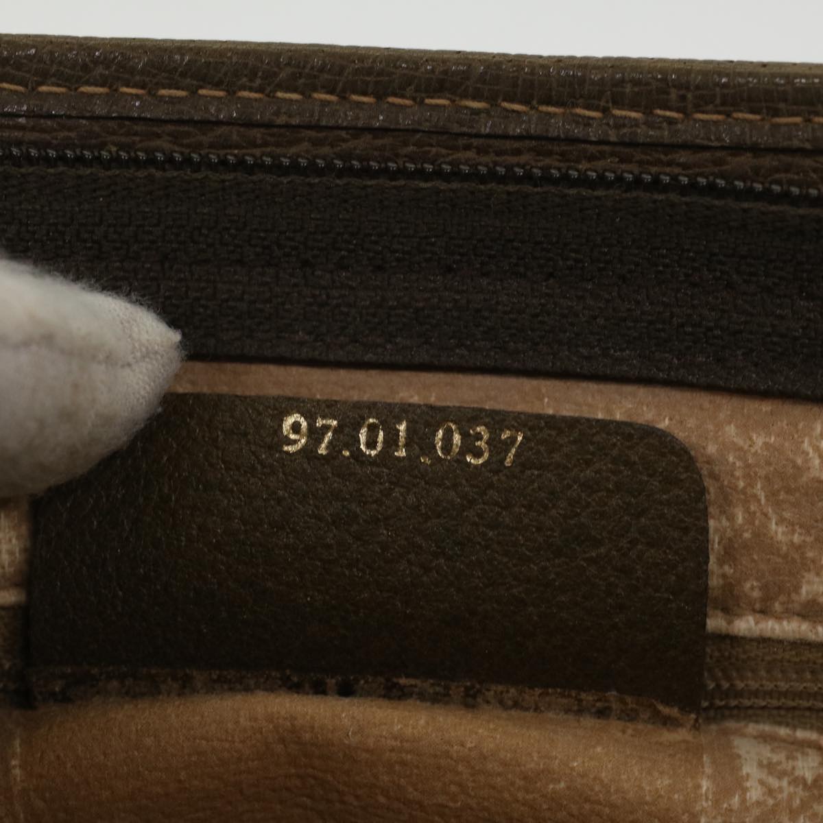 GUCCI GG Canvas Clutch Bag PVC Leather Beige 97 01 037 ki3414