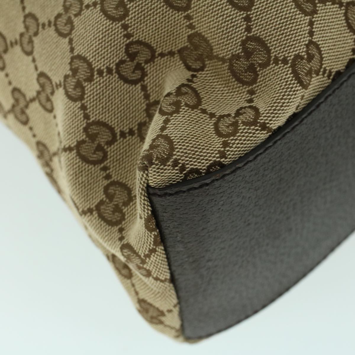 GUCCI GG Canvas Web Sherry Line Tote Bag Beige Red Green 131233 ki3422