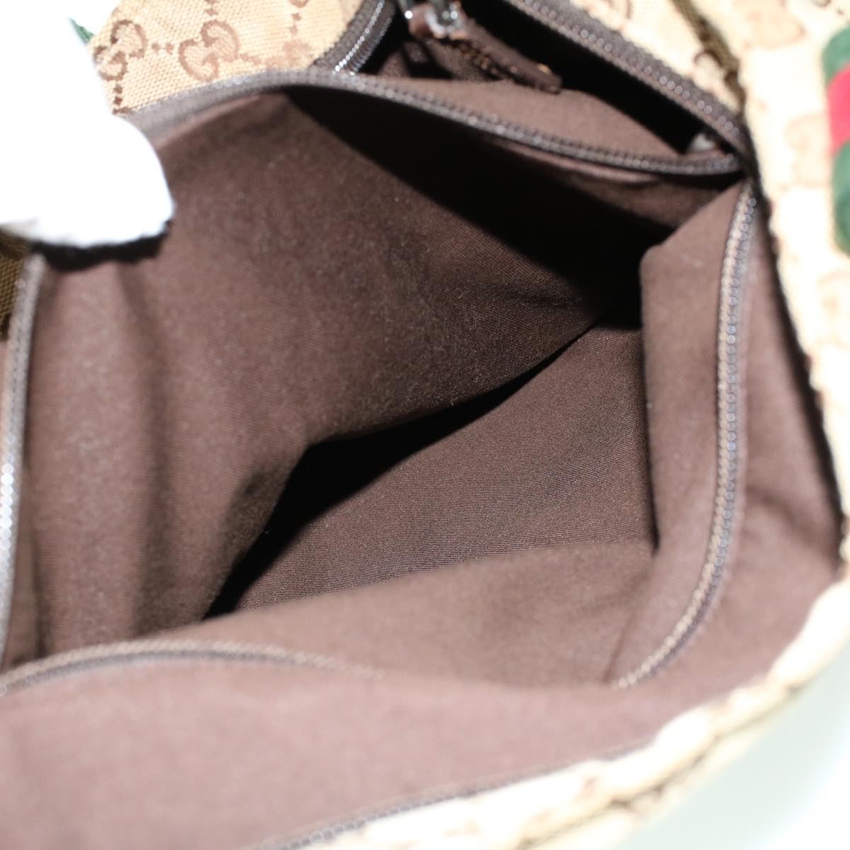 GUCCI GG Canvas Web Sherry Line Tote Bag Beige Red Green 131233 ki3422