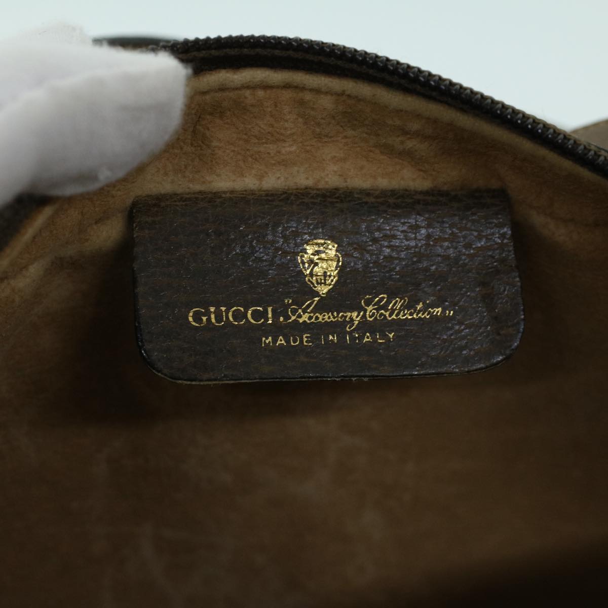 GUCCI GG Canvas Web Sherry Line Shoulder Bag PVC Leather Beige Green ki3425