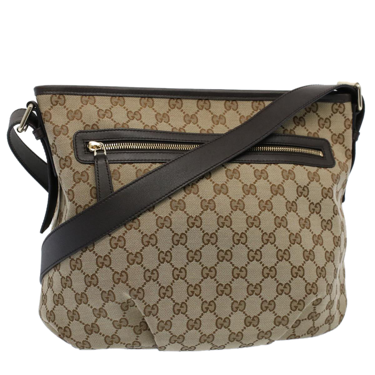 GUCCI GG Canvas Shoulder Bag Beige 388930 ki3436
