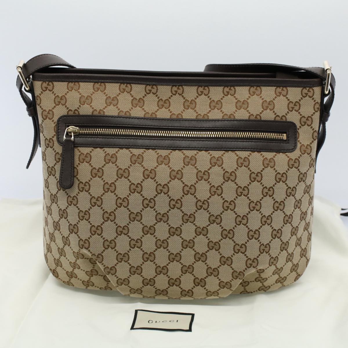 GUCCI GG Canvas Shoulder Bag Beige 388930 ki3436