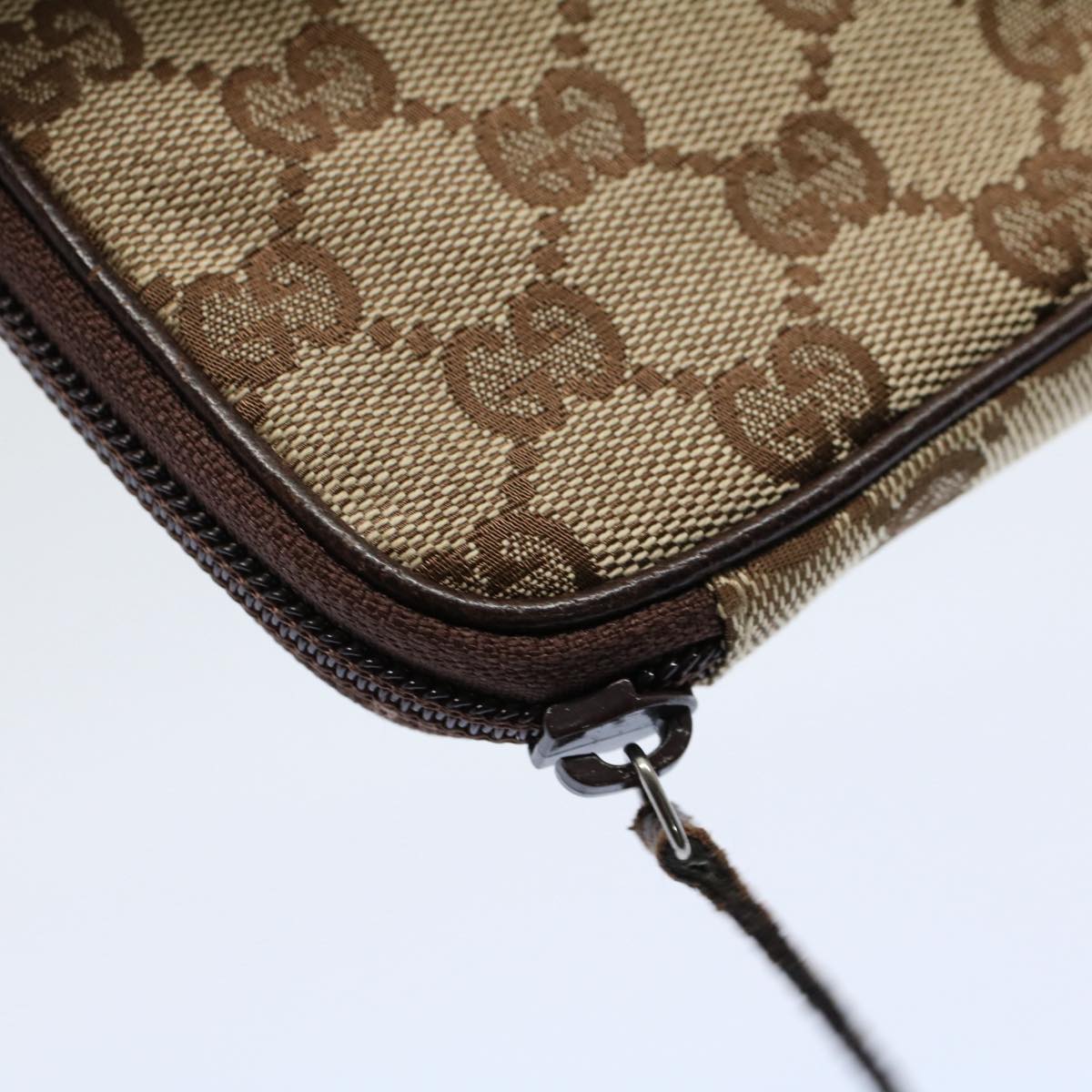 GUCCI GG Canvas Shoulder Pouch Beige 124616 ki3447