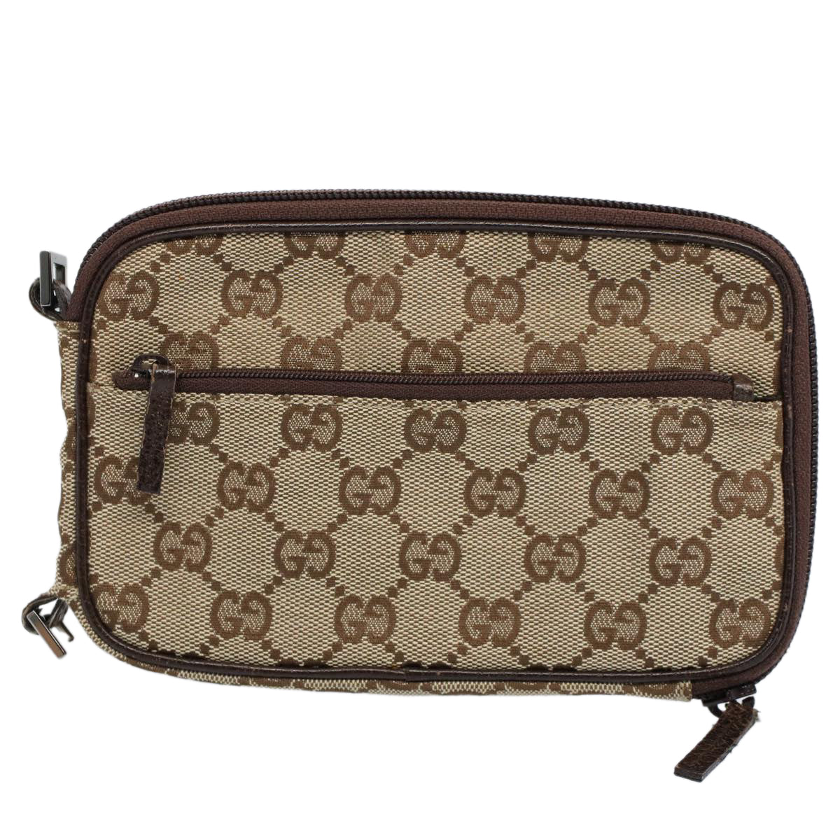 GUCCI GG Canvas Shoulder Pouch Beige 124616 ki3447