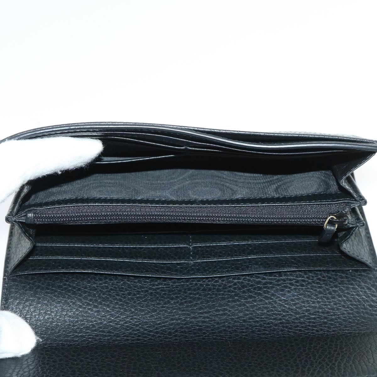 GUCCI Interlocking GG Long Wallet Leather Black ki3458