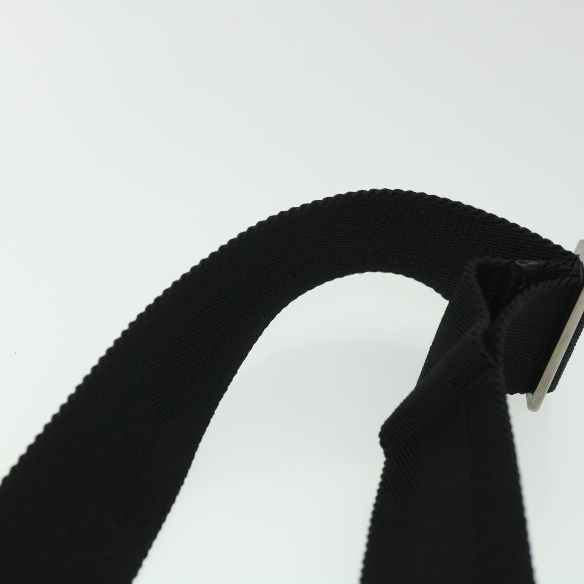 GUCCI GG Canvas Waist bag Nylon Leather Black 336672 ki3498
