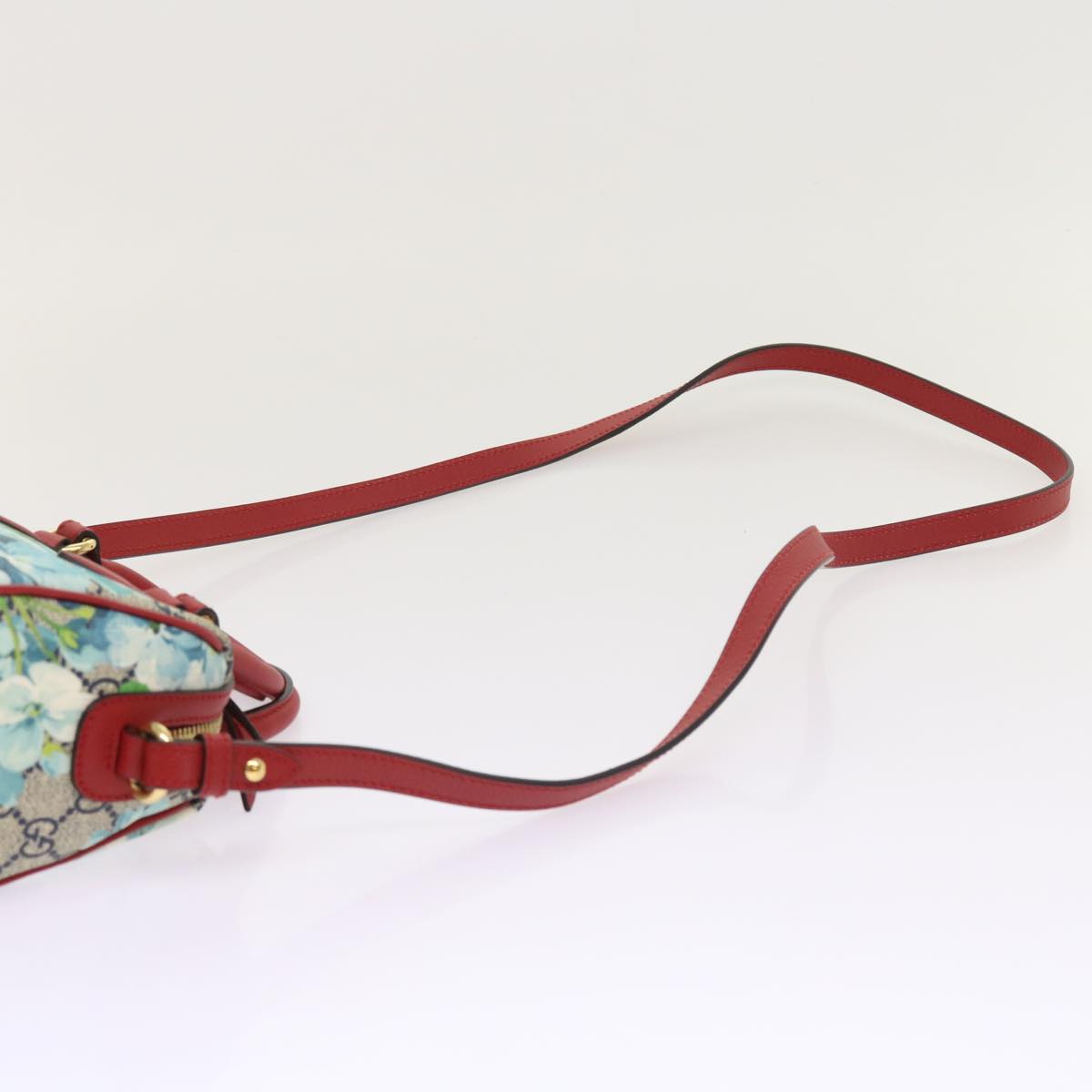 GUCCI GG Supreme Mini Boston Bag 2way Red Blue Gray 546312 ki3507