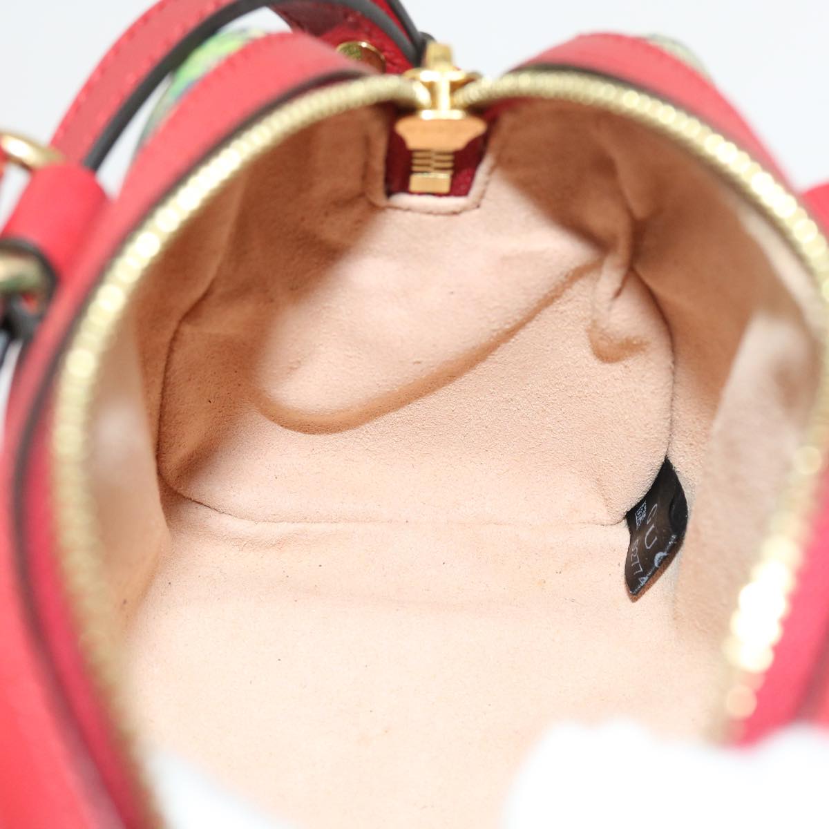 GUCCI GG Supreme Mini Boston Bag 2way Red Blue Gray 546312 ki3507