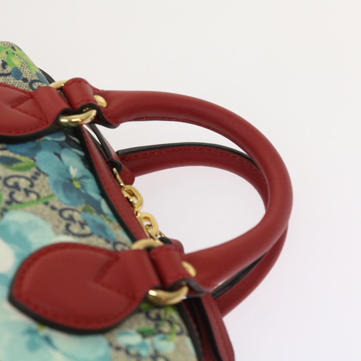 GUCCI GG Supreme Mini Boston Bag 2way Red Blue Gray 546312 ki3507