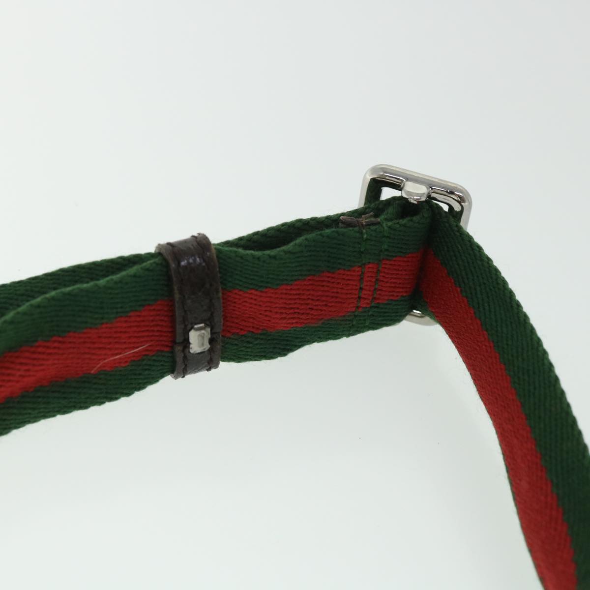 GUCCI GG Canvas Shoulder Bag Web Sherry Line Beige Red Green 91762 ki3523