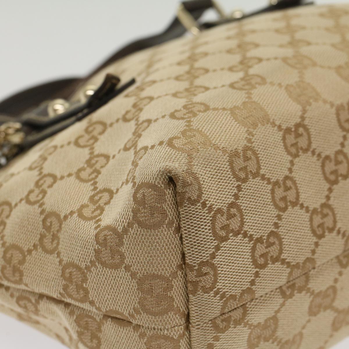 GUCCI GG Canvas Hand Bag Beige 139261 ki3531
